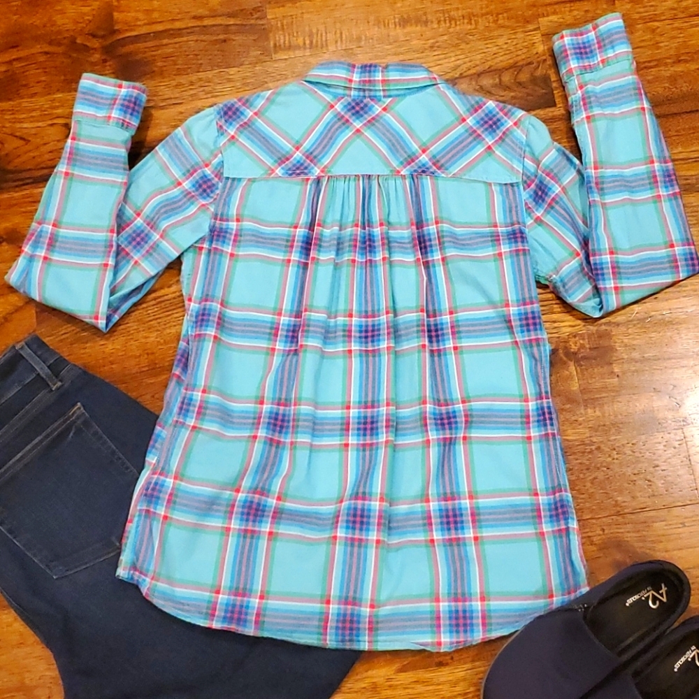 Womens The North Face blue button down size M - Picture 4 of 4